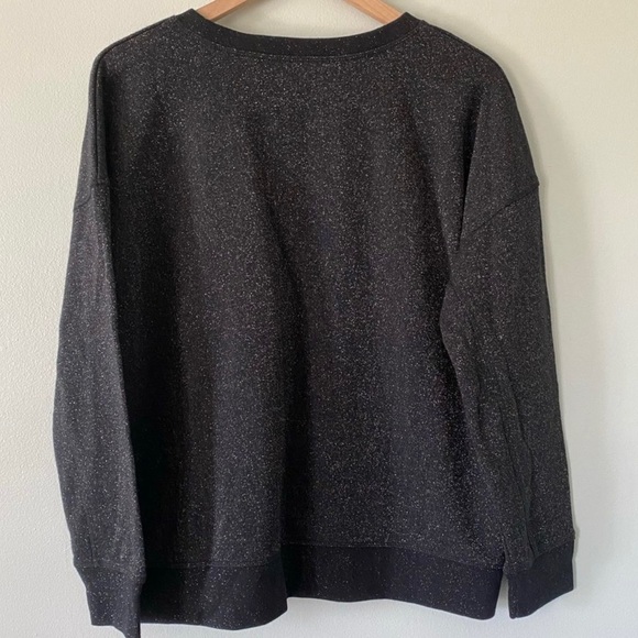 American Eagle New Black Shimmer Sweatshirt - Picture 4 of 6